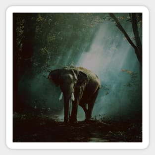 Modern minimalist elephant in wildlife Sticker